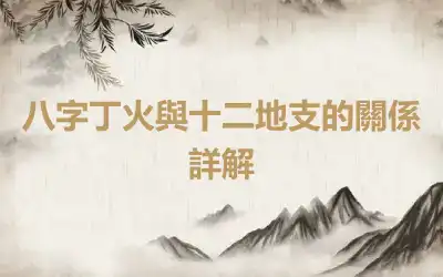 八字丁火與十二地支的關係詳解