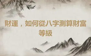 財運，如何從八字測算財富等級