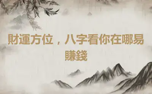 財運方位，八字看你在哪易賺錢
