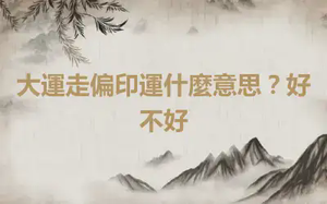 大運走偏印運什麼意思？好不好
