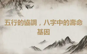 五行的協調，八字中的壽命基因