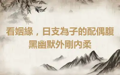 看姻緣，日支為子的配偶腹黑幽默外剛內柔