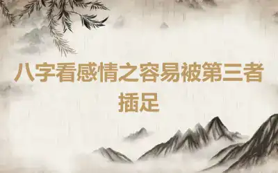 八字看感情之容易被第三者插足
