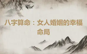 八字算命：女人婚姻的幸福命局