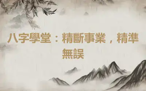 八字學堂：精斷事業，精準無誤