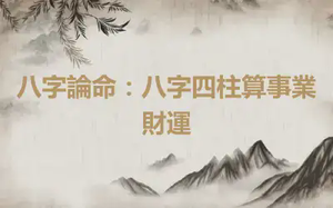 八字論命：八字四柱算事業財運