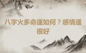八字火多命運如何？感情運很好