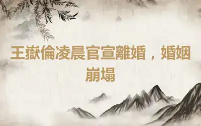 王嶽倫凌晨官宣離婚，婚姻崩塌
