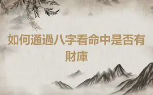 如何通過八字看命中是否有財庫