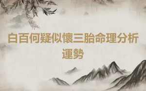 白百何疑似懷三胎命理分析運勢