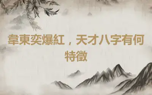 韋東奕爆紅，天才八字有何特徵