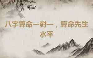 八字算命一對一，算命先生水平