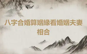 八字合婚算姻緣看婚姻夫妻相合