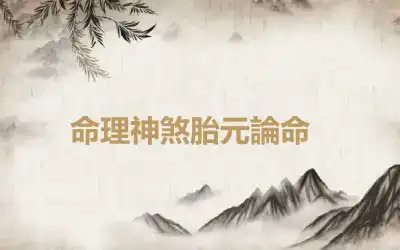 ​命理神煞胎元論命