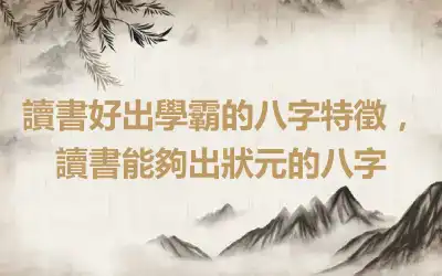 讀書好出學霸的八字特徵，讀書能夠出狀元的八字