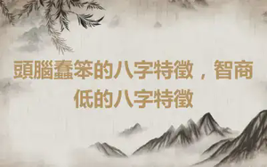 頭腦蠢笨的八字特徵，智商低的八字特徵