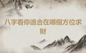 八字看你適合在哪個方位求財