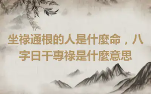 坐祿通根的人是什麼命，八字日干專祿是什麼意思