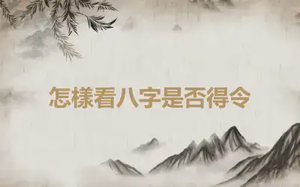 怎樣看八字是否得令