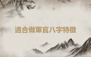 適合做軍官八字特徵