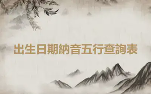 出生日期納音五行查詢表