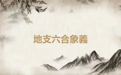 地支六合象義