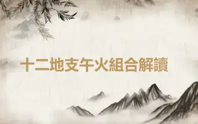 ​十二地支午火組合解讀