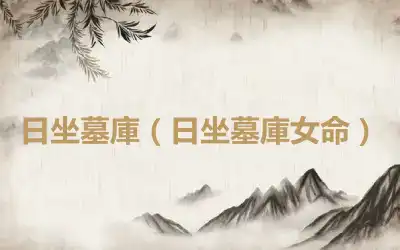 日坐墓庫（日坐墓庫女命）