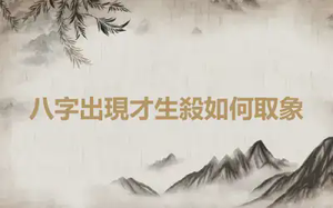 八字出現才生殺如何取象
